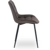 Mebel Elite Kėdė su veliūro apmušalu, 51,5 × 55 × 85 cm, ruda