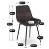 Mebel Elite Kėdė su veliūro apmušalu, 51,5 × 55 × 85 cm, ruda