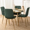 Fotelis Mebel Elite Kėdė YORK, aksominė, žalia, 43 × 52 × 90,5 cm