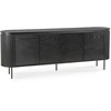 Mebel Elite Komoda BECK, 4 durų, 200 cm, juoda