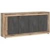Mebel Elite Komoda BLAGO, 180 cm, juodos ir neapdoroto ąžuolo spalvų