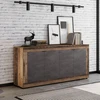 Mebel Elite Komoda BLAGO, 180 cm, tamsaus ąžuolo ir grafito spalvos