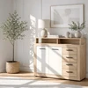 Mebel Elite Komoda BLAGO MIDI A, 119,5 cm, sonomos ąžuolo ir balta