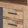 Mebel Elite Komoda BLAGO MIDI A, 119,6 cm, neapdoroto ąžuolo ir juodos spalvos