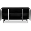 Mebel Elite Komoda MARLEN, 155 × 39 × 83 cm, žalia ir juoda