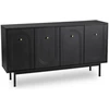 Mebel Elite Komoda MARLEN, 155 × 39 × 83 cm, žalia ir juoda