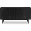 Mebel Elite Komoda MARLEN, 155 × 39 × 83 cm, žalia ir juoda