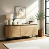 Mebel Elite Komoda su 3 durelėmis, 160 × 40 × 76 cm, ąžuolo spalvos