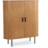 Mebel Elite Komoda su dvejomis stumdomosiomis durimis, 100 × 40 × 118 cm, ąžuolo spalvos