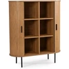 Mebel Elite Komoda su dvejomis stumdomosiomis durimis, 100 × 40 × 118 cm, ąžuolo spalvos