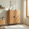 Mebel Elite Komoda su dvejomis stumdomosiomis durimis, 100 × 40 × 118 cm, ąžuolo spalvos