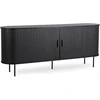Mebel Elite Komoda TRISH, 2 stumdomos durelės, 180 cm, ąžuolo ir juodos spalvos