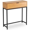 Mebel Elite Kosmetinis staliukas PETRA, 75 × 28 × 81 cm, ąžuolo ir juodos spalvos