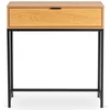 Mebel Elite Kosmetinis staliukas PETRA, 75 × 28 × 81 cm, ąžuolo ir juodos spalvos