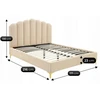 Mebel Elite Lova GEMINI, 160 × 200 cm, smėlio spalvos