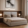 Mebel Elite Lova su patalynės dėže, 140 × 200 cm, pilka