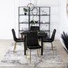 Mebel Elite Minkšta kėdė YORK, aksominė, 43 × 52 × 90,5 cm, juoda