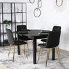 Mebel Elite Minkšta kėdė YORK, aksominė, 43 × 52 × 90,5 cm, juoda