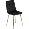 Mebel Elite Minkšta kėdė YORK, aksominė, 43 × 52 × 90,5 cm, juoda
