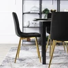 Mebel Elite Minkšta kėdė YORK, aksominė, 43 × 52 × 90,5 cm, juoda