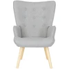 Mebel Elite Poilsio fotelis su kojų atrama LOZANO 2, 68,5 × 73,5 × 96 cm, pilkas