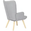 Mebel Elite Poilsio fotelis su kojų atrama LOZANO 2, 68,5 × 73,5 × 96 cm, pilkas