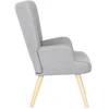 Mebel Elite Poilsio fotelis su kojų atrama LOZANO 2, 68,5 × 73,5 × 96 cm, pilkas