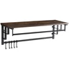 Mebel Elite Prieškambario kabykla su lentyna ir 5 kabliukais, 80 cm, rustikinio ąžuolo ir juoda