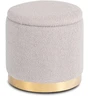 Sofa Mebel Elite Pufas CARNOS, bukle audinys, 40 × 40 × 40 cm, pilkas
