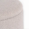 Sofa Mebel Elite Pufas CARNOS, bukle audinys, 40 × 40 × 40 cm, pilkas