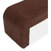 Sofa Mebel Elite Pufas MEBELELITE DELINO, buklė audinys, 122 × 45 × 48,5 cm, rudas