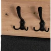 Mebel Elite Sieninė kabykla su 5 kabliukais ir lentyna, 50 cm, Artisan ąžuolo / grafito