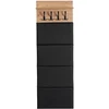 Mebel Elite Sieninė kabykla su 5 kabliukais ir lentyna, 50 cm, Artisan ąžuolo / grafito