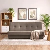 Mebel Elite Sofa-lova ARUBA su patalynės dėže, 188 cm, ruda