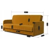 Mebel Elite Sofa-lova PORTO, miegamoji vieta 114 × 186 cm, garstyčių spalvos velūrinė