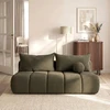 Mebel Elite Sofa-lova SARIA, 207 × 86 cm, alyvuogių spalvos, buklė audinys