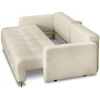 Mebel Elite Sofa-lova SEUL, miegamoji dalis 150 × 187 cm, smėlio spalvos