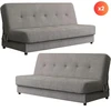 Sofa Mebel Elite Sofų-lovų komplektas ARUBA, 2 vnt., 188 cm, pilkas