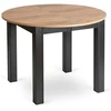 Mebel Elite Stalo ir 4 kėdžių komplektas HARRY / PERU, 102–142 cm, ąžuolo ir juodos spalvos