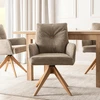 Fotelis Mebel Elite Sukamoji kėdė su porankiais, 47 × 47 × 50 cm, ruda