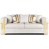 Mebel Elite Trivietė sofa PALLAZO, 170 × 70 × 47 cm, kreminės ir auksinės spalvos