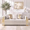 Mebel Elite Trivietė sofa PALLAZO, 170 × 70 × 47 cm, kreminės ir auksinės spalvos