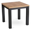 Mebel Elite Valgomojo komplektas – išskleidžiamas stalas ir 4 kėdės, 80 × 80–160 cm, ąžuolo ir juodos spalvos