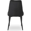 Mebel Elite Veliūrinė kėdė BARI, 50 × 50 × 90 cm, juoda