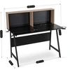 TV staliukas Mebel Elite Žaidimų stalas ICE, 120 cm, juodos ir sonomos ąžuolo spalvos