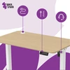 Spacetronik Elektra reguliuojamas rašomasis stalas, 120 × 60 cm, rudas ir juodas