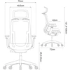 Spacetronik Ergonominė biuro kėdė su tinkleliu ir 3D porankiais, violetinė
