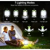 Blukar stovyklavimo LED žibintuvėlis, 7 apšvietimo režimai, 60 LED, 3600 mAh akumuliatorius, 2 vnt., K9107