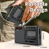 XHDATA nešiojamas radijas su FM/AM/SW, Bluetooth, USB, TF, juodas, D368