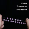 1 mm elastinis pluošto juvelyrinių dirbinių siūlų virvelė, rankdarbių papuošalų apyrankių gamybos virvelės, tampri karoliukų vėrimo siūlas, 100 m skaidri balta